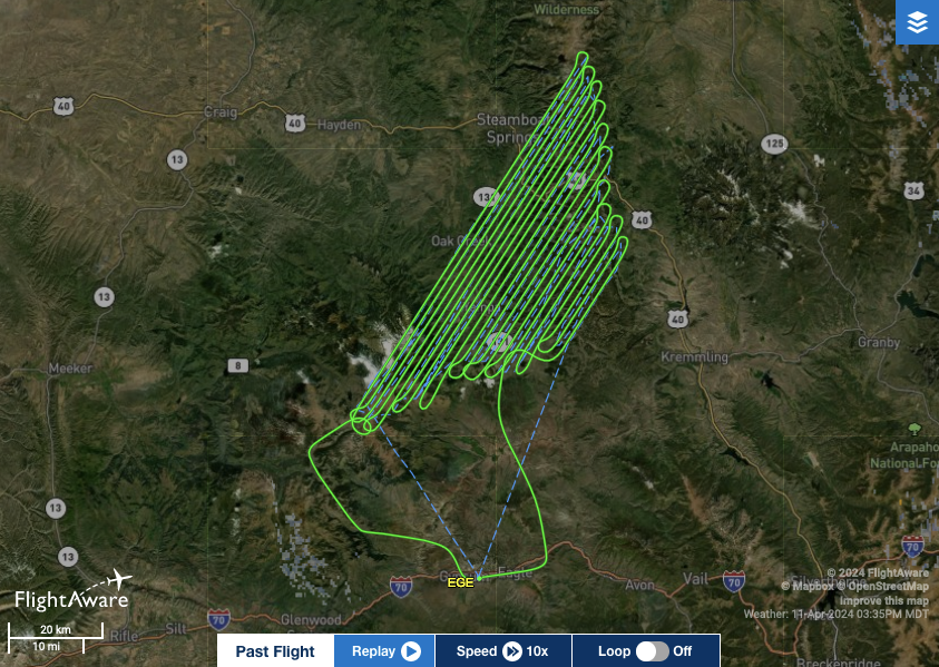 A map shows lines going back and forth across the Yampa River Basin.