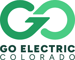 Logo that reads Go Electric Colorado