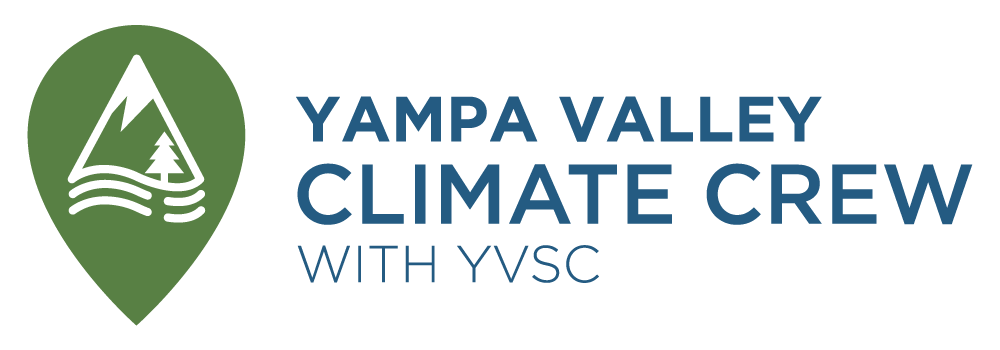Logo that reads "Yampa Valley Climate Crew with YVSC"