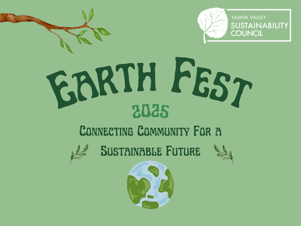 Graphic that reads, "Earth Fest 2025: Connecting Community for a Sustainable Future"